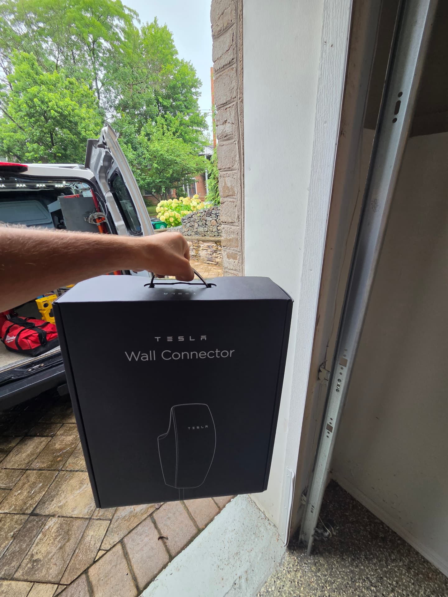 Tesla Wall Connector delivered on site for installation